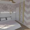 diseño en 3D de un dormitorio,opción 1