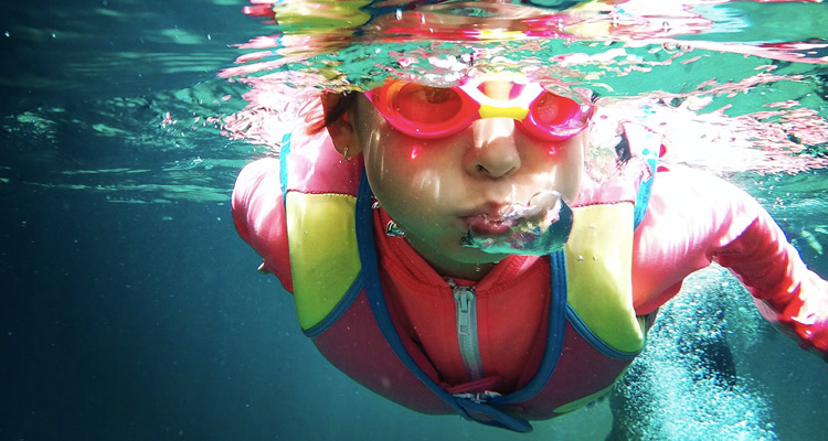Aprender a exhalar debajo del agua