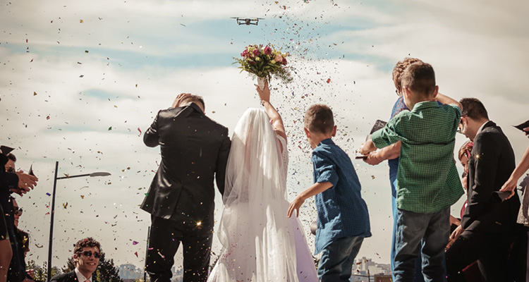 Precio reportaje boda con drone