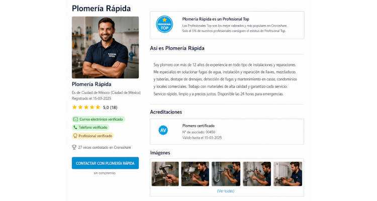 Ejemplo de perfil completo