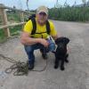 Trabajando la llamada con VOLK.Labrador retriever de 4 meses.