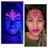 Maquillaje Neón Tribal ideal Night Clubs y Festivales