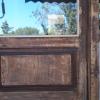 Reparación puertas de Madera. Con arañazos de 3 cm de profundidad. Antes 1