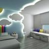 DORMITORIO INFANTIL CON NUBES Y HALÓGENOS