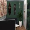 Oficina Privada  diseñada en estilo contemporáneo moderno con detalles decorativos africanos y tropicales. Proyecto: Londres, UK