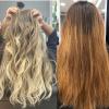 Combinación del Mechas Balayage y Flamboyage