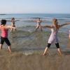 Yoga en la playa.