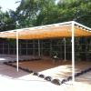 Toldo corredero con porterias  de 10x5m