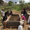 Jardinera para Huerto-Restaurante. Método Hügel-Kultur