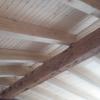 Construcció de nova coberra de fusta i tèula àrab en una casa a Les Garrigues