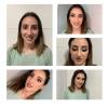 maquillaje tonos neutros , antes y despues . 