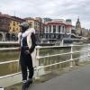 Un domingo en el muelle Marzana frente al Casco Viejo de #Bilbao   