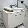 Mueble de baño laqueado blanco mate