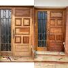 Lijado y barnizado puerta de madera 