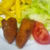 Pemiento relleno con atún.ouevos y tomate frito