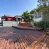 Terraza de madera tropical