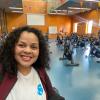 Trabajando en el Club de Natación Barcelona con clases de spinning