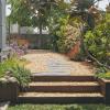 Jardín Vilassar. Escaleras de acero corten