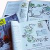 Diseño y maquetación de la revista bimestral. Diseño de contenidos, anuncios e ilustración de mapas