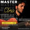 Flyer de Masterclass del artista español Yerai Cortes, en su gira en Buenos Aires