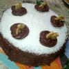 Tarta de coco, chocolate  y nueces