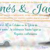 Invitaciones de boda con ilustración digital personalizada