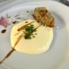 Espuma de chirivia con terrina en pasta filo