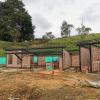 Construcción con estructura de acero y tabique tradicional en rasillon