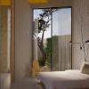 Imagen hiperrealista (Render) de proyecto de dormitorio con terraza