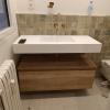 Instalación de mueble y lavado despues