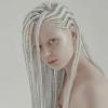 Trenzas pegadas con particiones diseñada