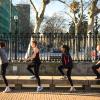 Group outdoor fitness training