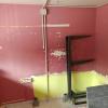 Antes, pared totalmente destruida.