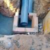 Conexión de tubo de desagüe de PVC a arqueta en Reus - LUCMAR URBA