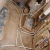 Fontanería nueva en un baño en obra en Almoster - LUCMAR URBA