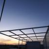 estructura de hierro en jardín(Porche)