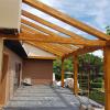 Estructura de madera en construcción