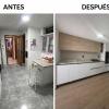 Reforma de cocina (suelo, puerta, mobiliario y distribución).