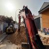Solución de drenaje en chalet en Montecarmelo (Madrid). Excavación precisa con maquinaria propia y disponibilidad inmediata.