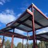 Estructura metálica de vivienda en construcción