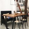 Diseño comedor / cocina abierto, estilo rústico. Mesa comedor hecha por mí
